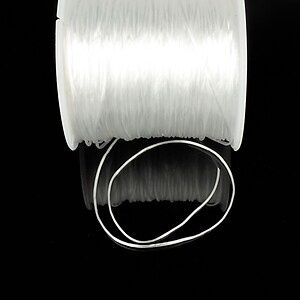 Elastic pentru bratari Crystal String 0,8mm - rola 45m - alb