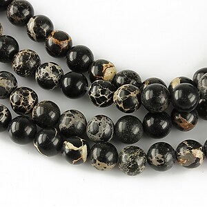 regalite de sinteza negru sfere 6mm