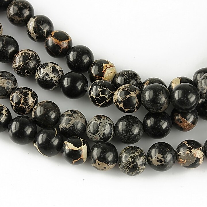 regalite de sinteza negru sfere 6mm