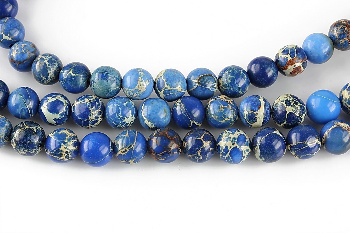 regalite de sinteza albastru safir sfere 6mm