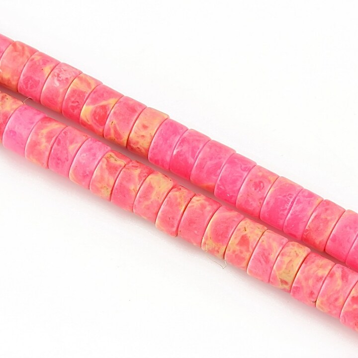 regalite de sinteza rondele 3x6mm - roz aprins