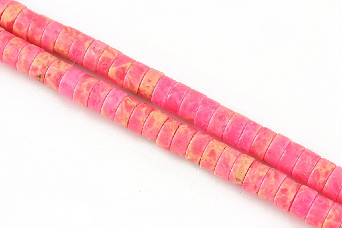 regalite de sinteza rondele 3x6mm - roz aprins