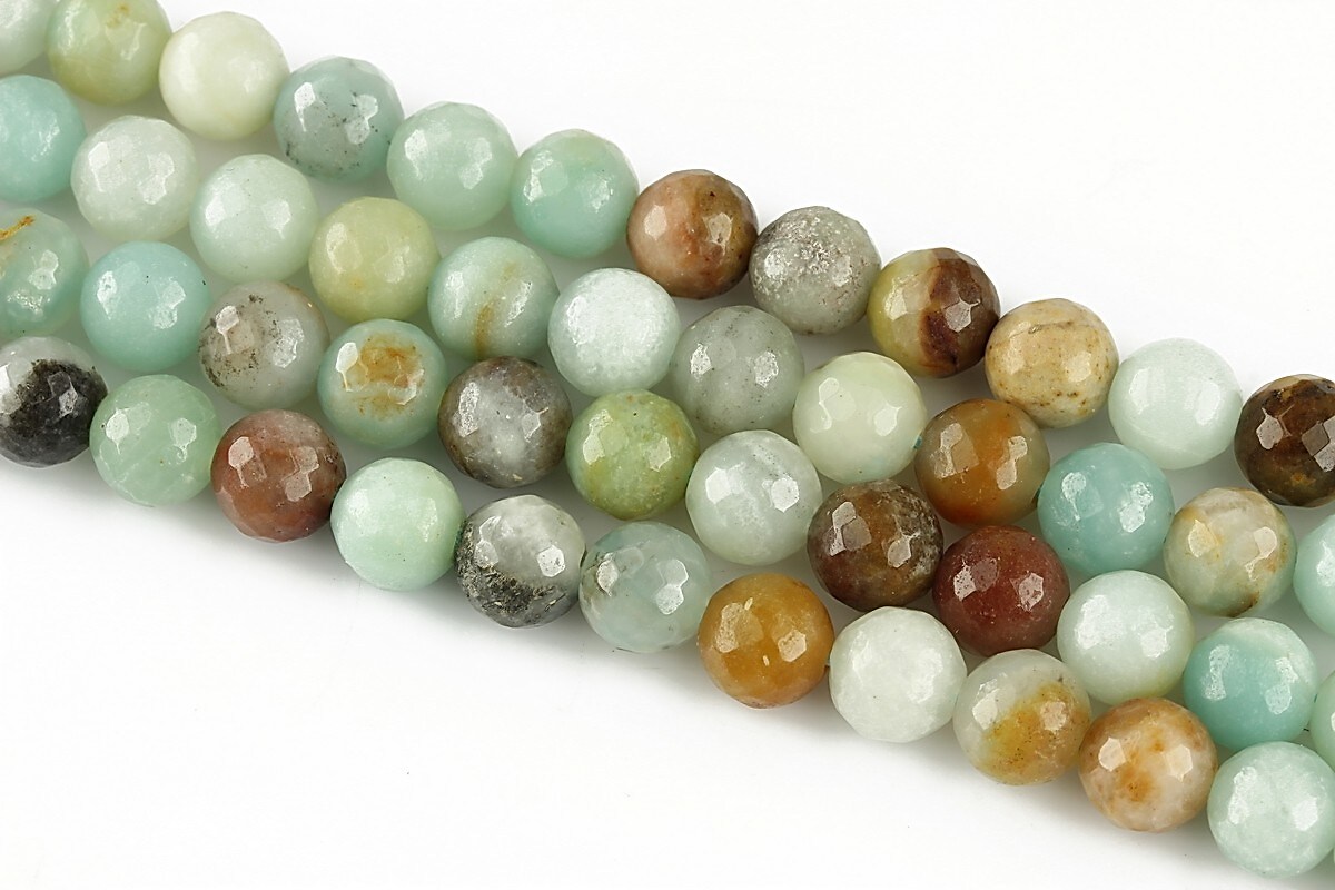 Amazonite sfere fatetate 6mm