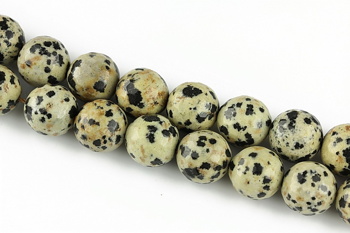 Jasp dalmatian sfere fatetate 10mm