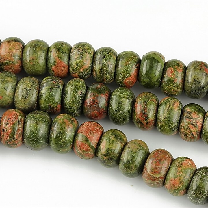 Unakite rondele 5x8mm