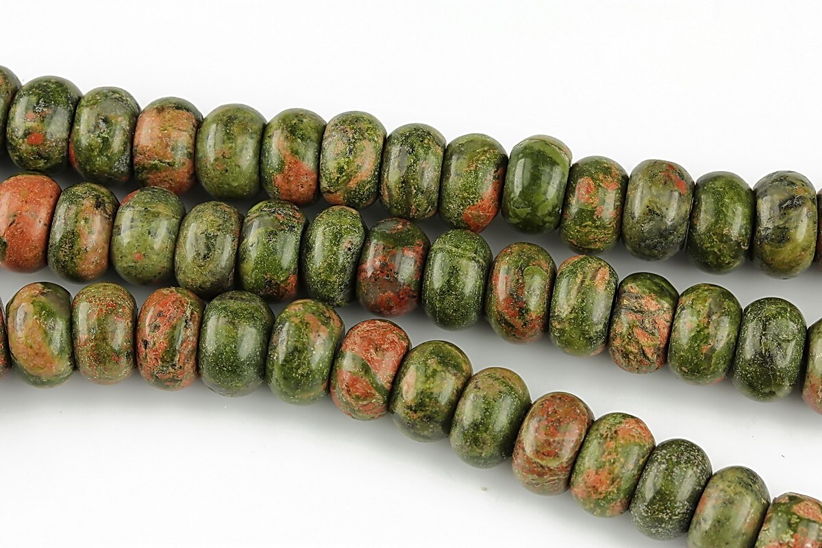 Unakite rondele 5x8mm