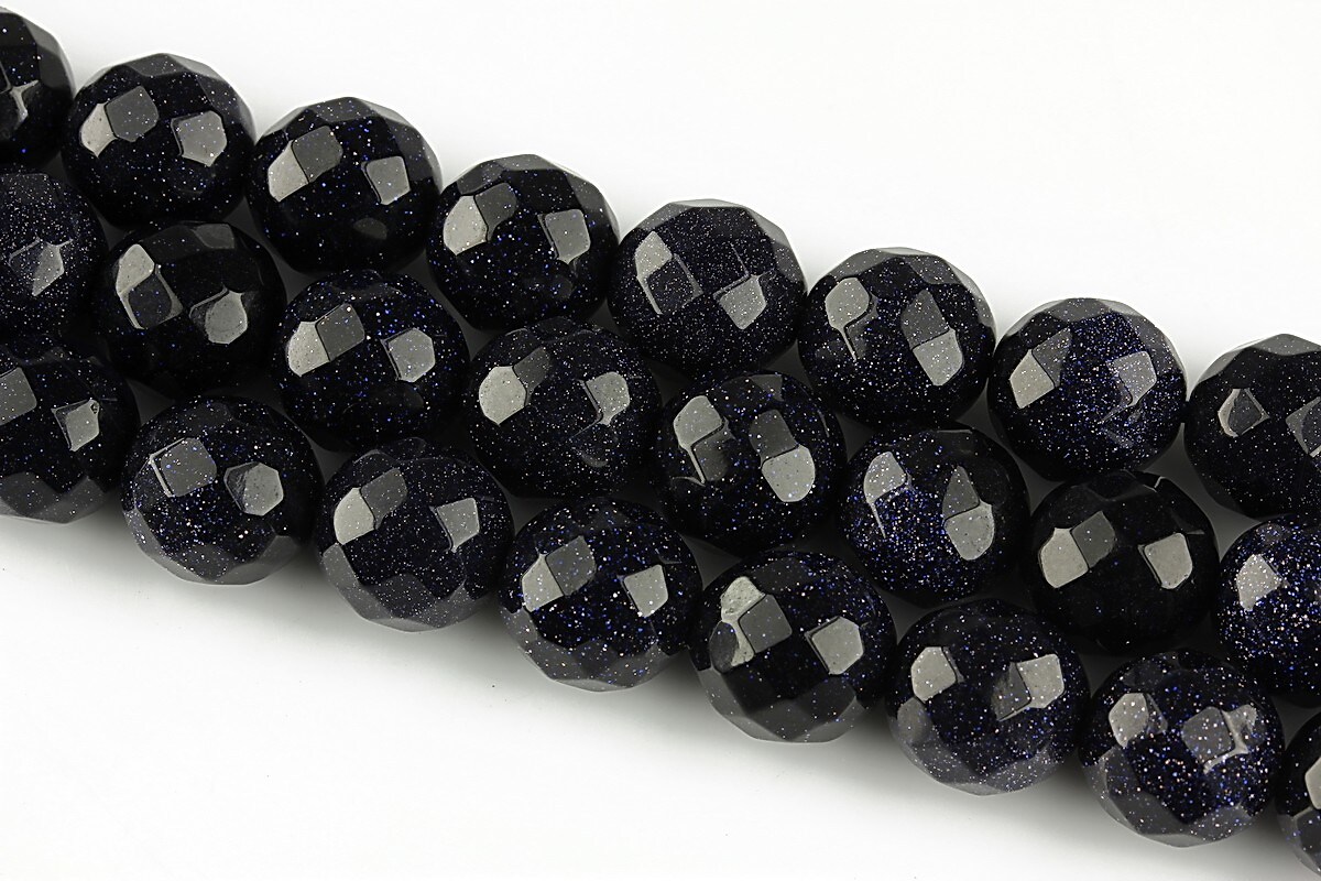 Blue Goldstone sfere fatetate 10mm