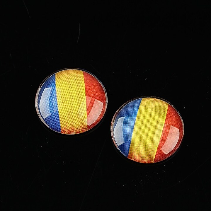 Cabochon sticla 16mm "Folclor" cod 1076