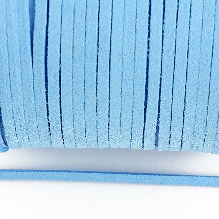 Snur suede (imitatie piele intoarsa) 3x1mm (5m) - bleu