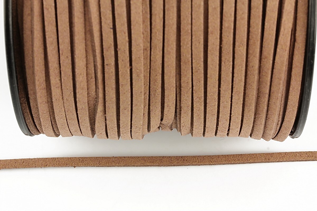 Snur suede (imitatie piele intoarsa) 3x1mm (5m) - maro