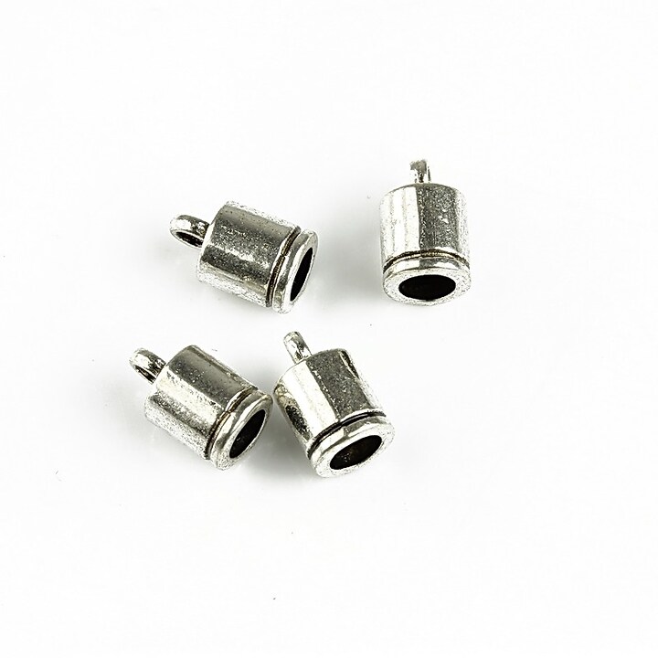 Capat de snur argintiu antichizat 10x6mm (interior 4mm)