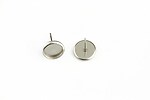 Baza cercei otel inoxidabil 304, 10x12mm, platou 8mm (2 buc.)