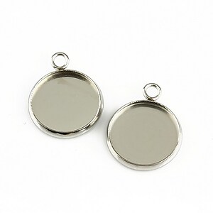 Baza cabochon otel inoxidabil 304, 19x16mm, interior 14mm