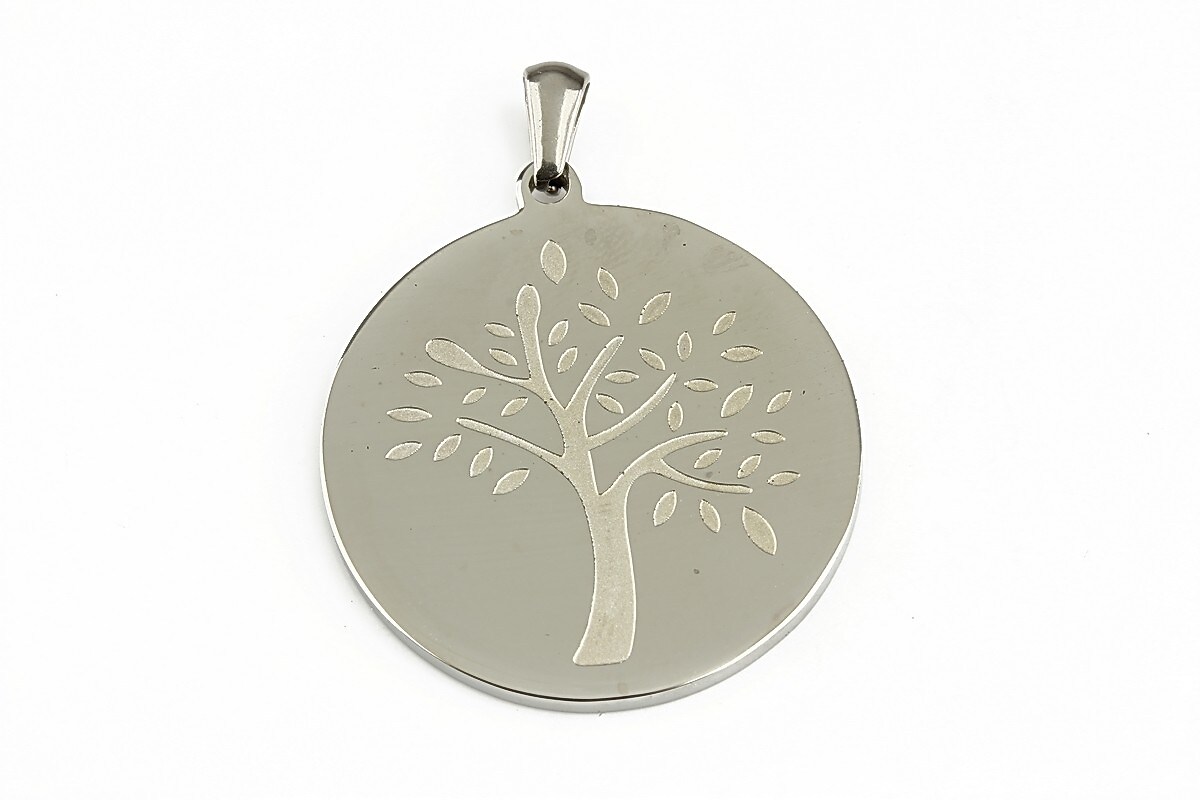 Pandantiv otel inoxidabil 304, Tree Of Life 33x30mm