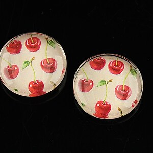 Cabochon sticla 20mm "Summer" cod 1093