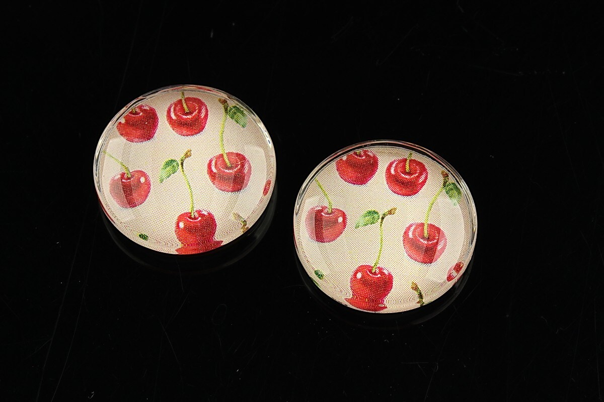 Cabochon sticla 20mm "Summer" cod 1093