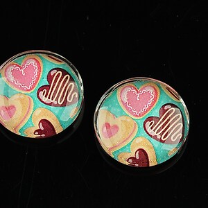 Cabochon sticla 20mm "Summer" cod 1095