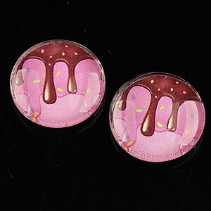 Cabochon sticla 20mm "Summer" cod 1096