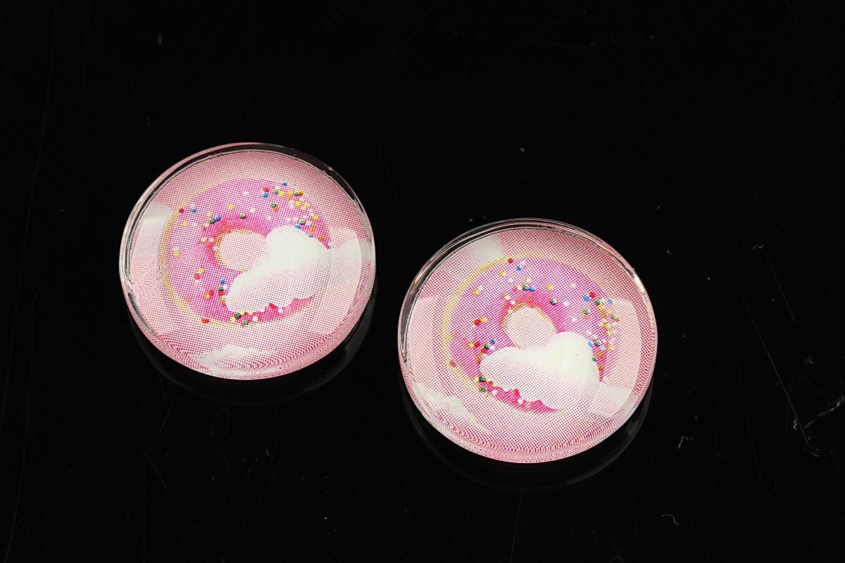 Cabochon sticla 20mm "Summer" cod 1097