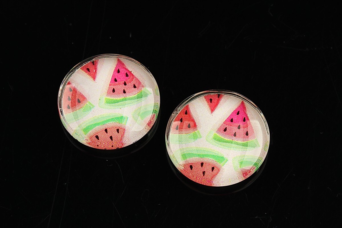 Cabochon sticla 20mm "Summer" cod 1099