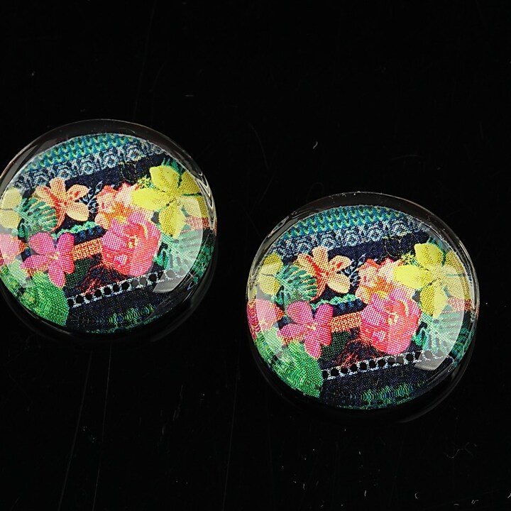 Cabochon sticla 20mm "Summer" cod 1100