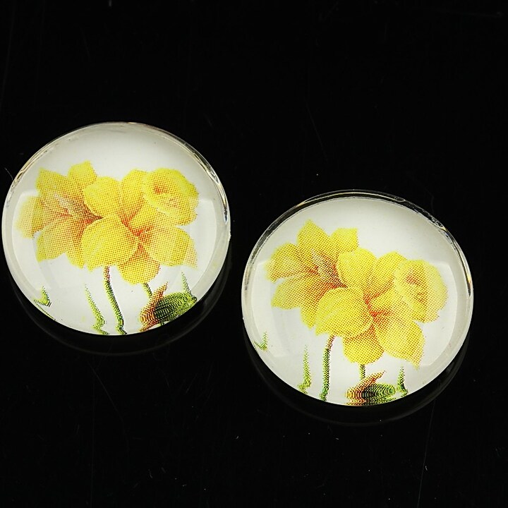 Cabochon sticla 20mm "Summer" cod 1101