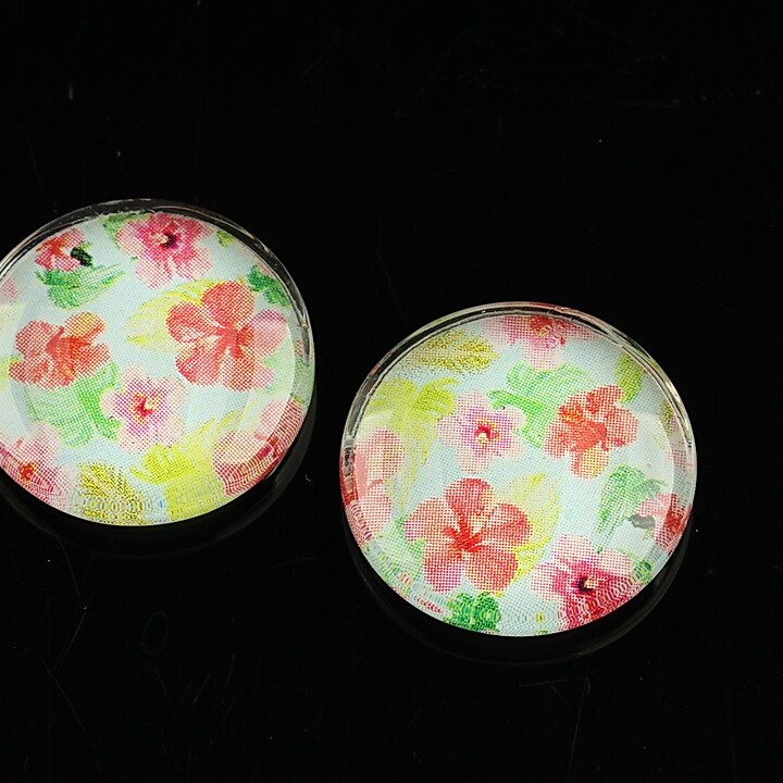 Cabochon sticla 20mm "Summer" cod 1102