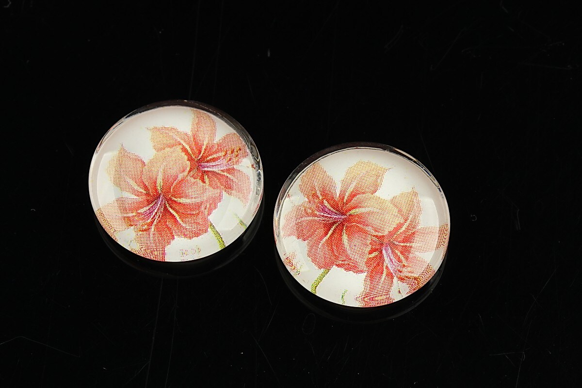 Cabochon sticla 20mm "Summer" cod 1103