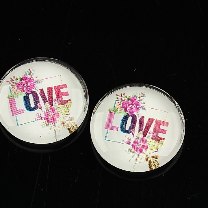 Cabochon sticla 20mm "Summer" cod 1105