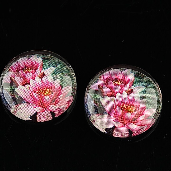 Cabochon sticla 20mm "Summer" cod 1106