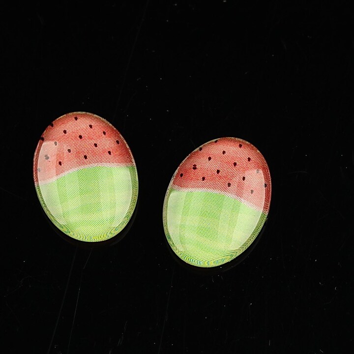 Cabochon sticla 18x13mm "Summer" cod 1109