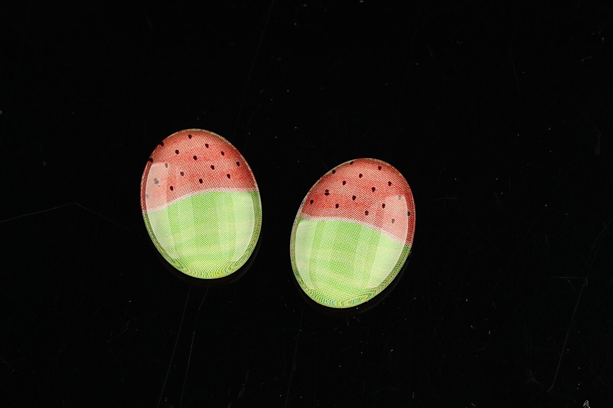 Cabochon sticla 18x13mm "Summer" cod 1109