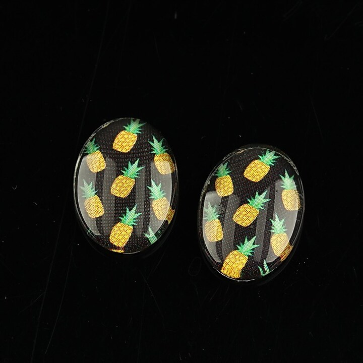 Cabochon sticla 18x13mm "Summer" cod 1111