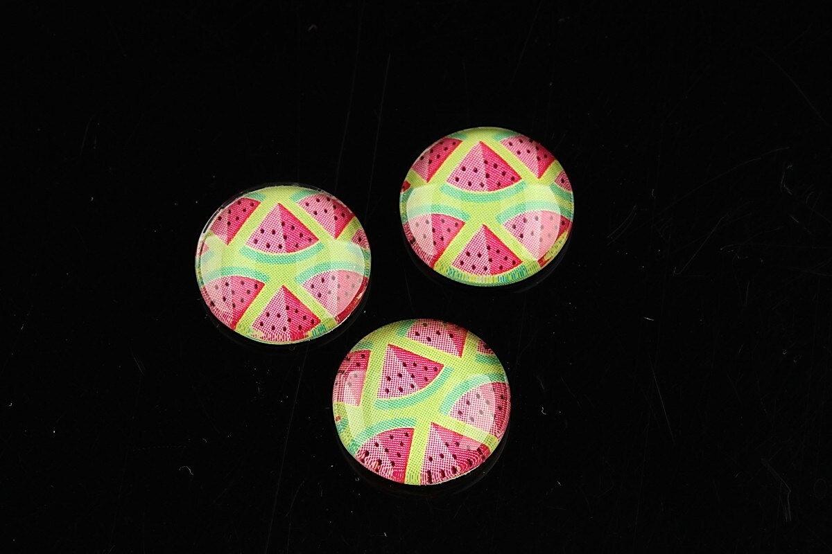 Cabochon sticla 14mm "Summer" cod 1119