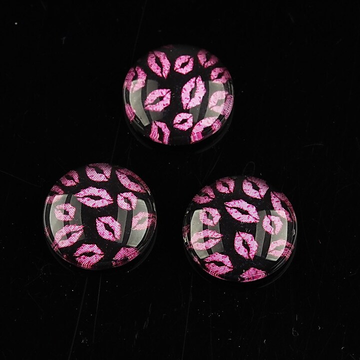 Cabochon sticla 14mm "Summer" cod 1124