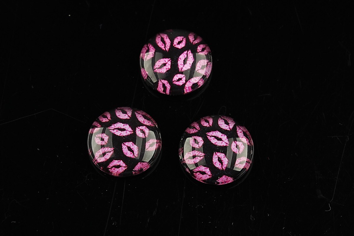 Cabochon sticla 14mm "Summer" cod 1124