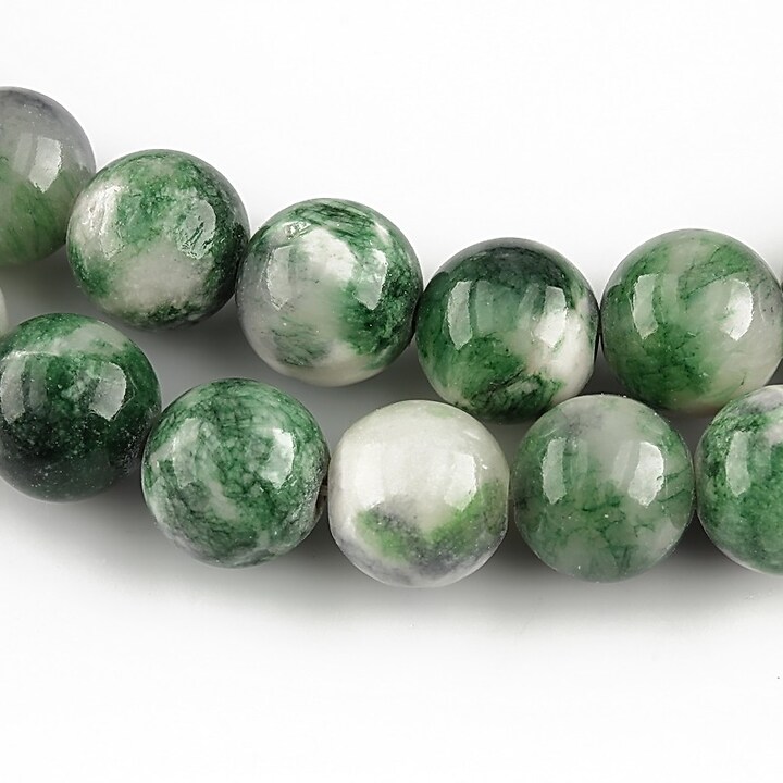 Persian jade sfere 10mm - verde - gri