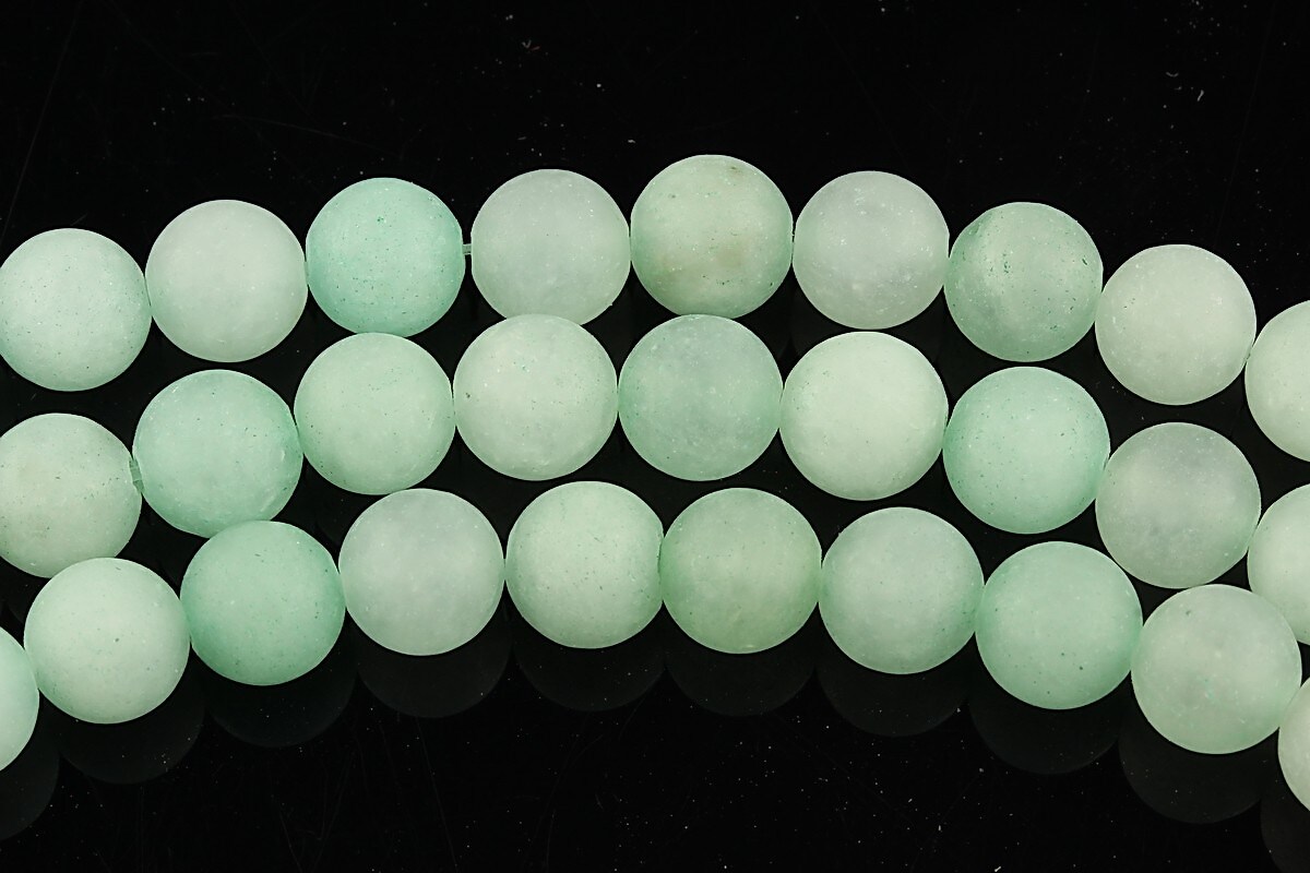 Jad frosted sfere 8mm - verde pal