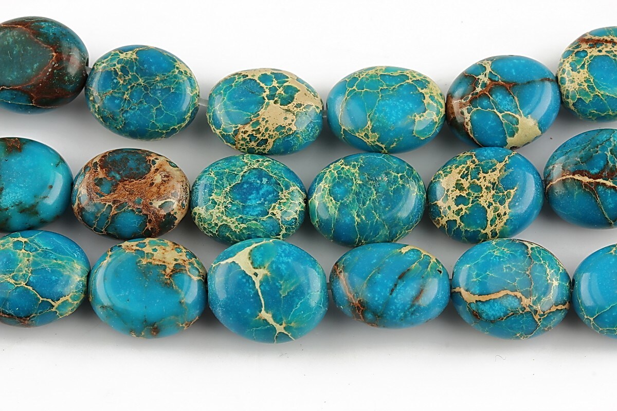 regalite de sinteza albastru oval 13x10mm