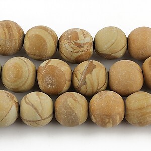 Wood jasper frosted sfere 10mm