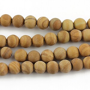 Wood jasper frosted sfere 6mm