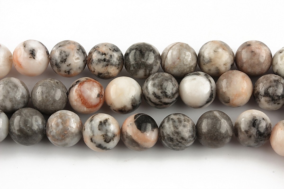 Zebra jasper roz sfere 8mm