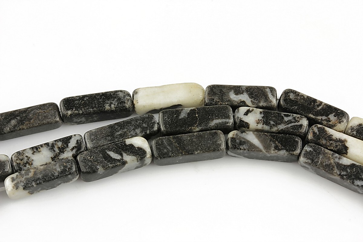 Zebra jasper tub 13-14x4-5mm