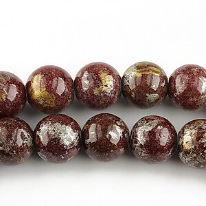 Mashan jad cu irizatii metalice sfere 10mm - grena