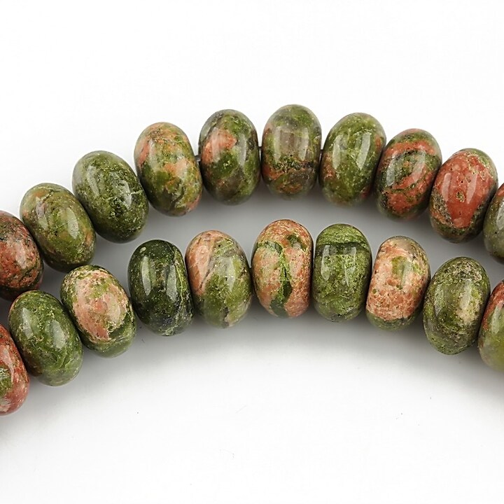 Unakite rondele 5x8mm