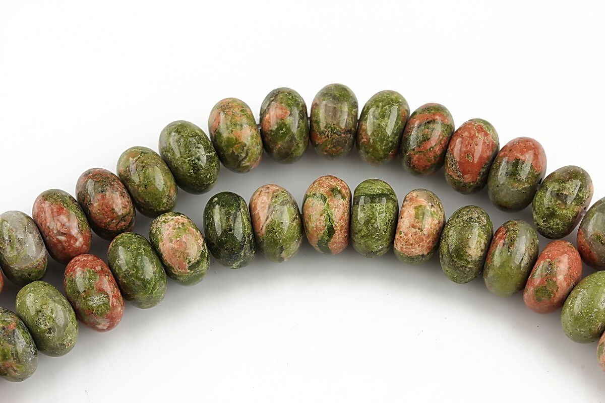 Unakite rondele 5x8mm