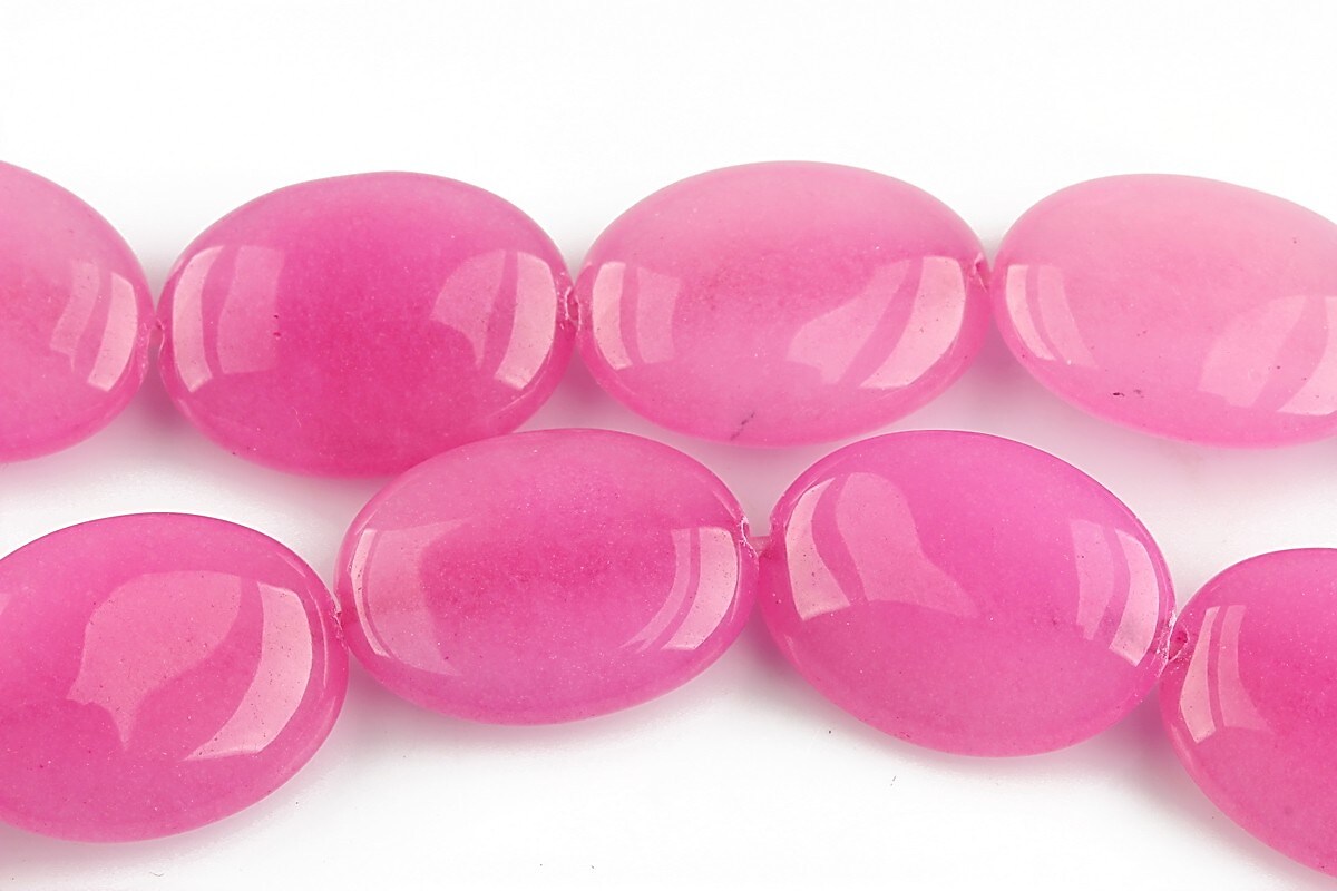 Jad oval 20x15mm - roz