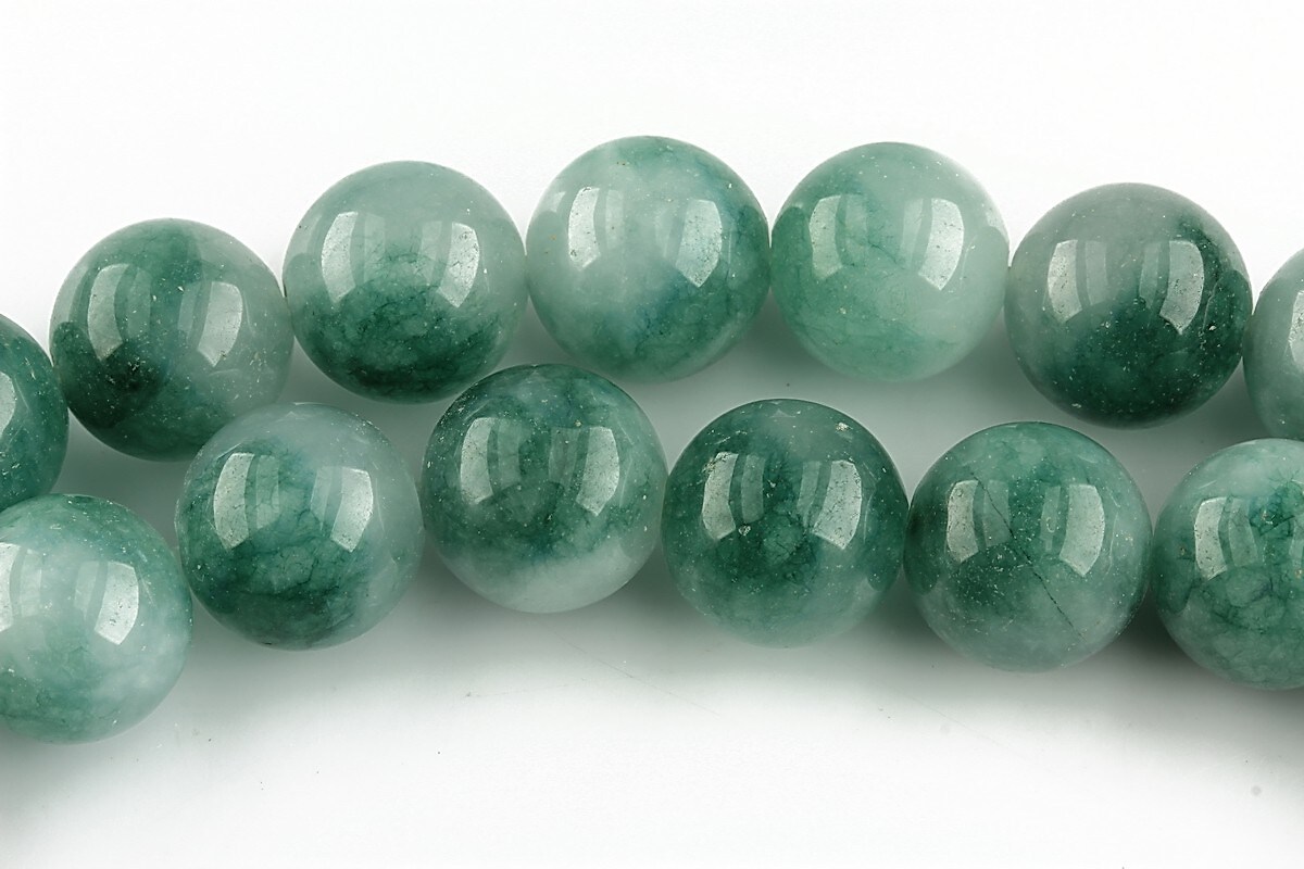 Flower jade verde sfere 12mm