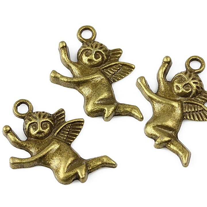 Charm bronz cupidon 26x20mm