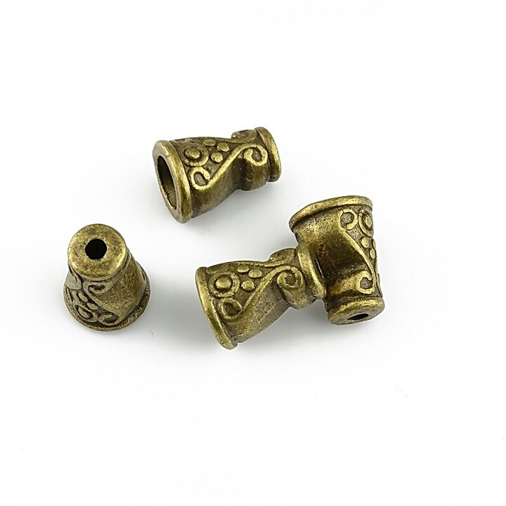 Capacele margele bronz 7x10mm